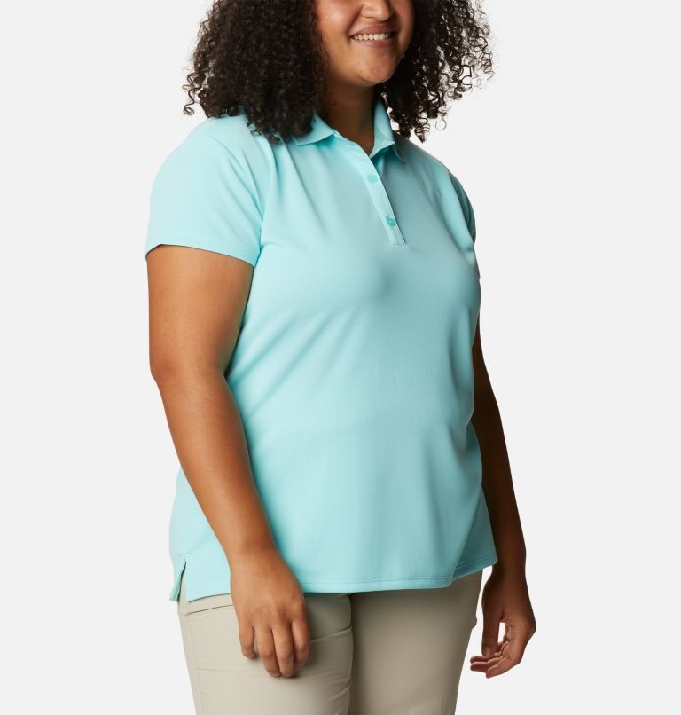 Tricouri Polo Columbia PFG Innisfree Scurte Sleeve Dama Turcoaz | Plus Size YJM197Z8Q